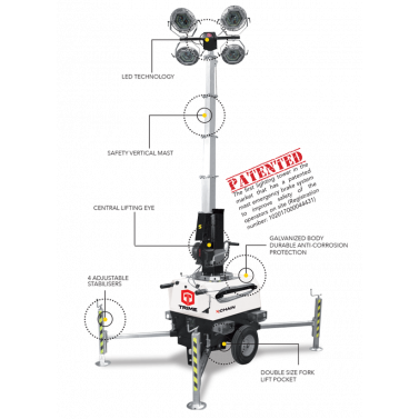 TRIME X-Chain 4x150W LED - 7M - ATEX противовзрывная электрическая осветительная мачта